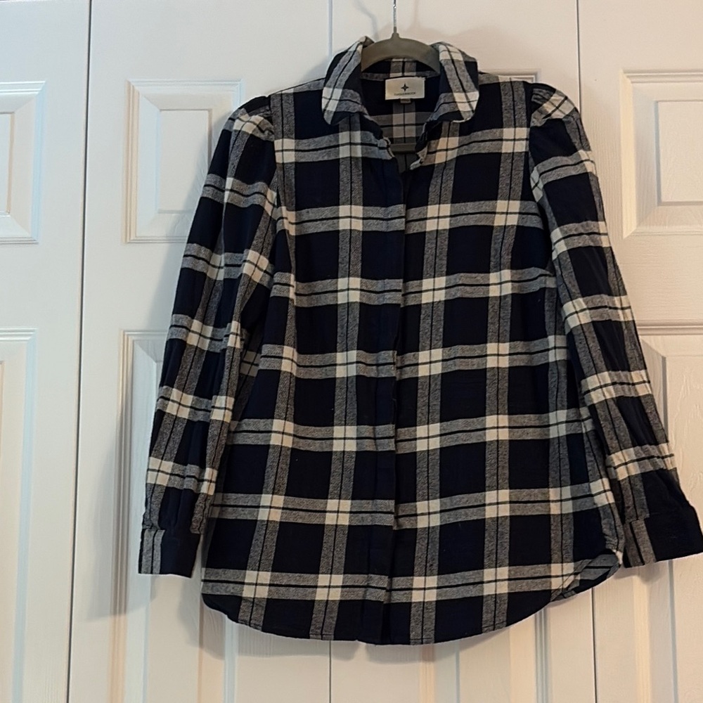 Tuckernuck Midnight Plaid Saranac Shirt small